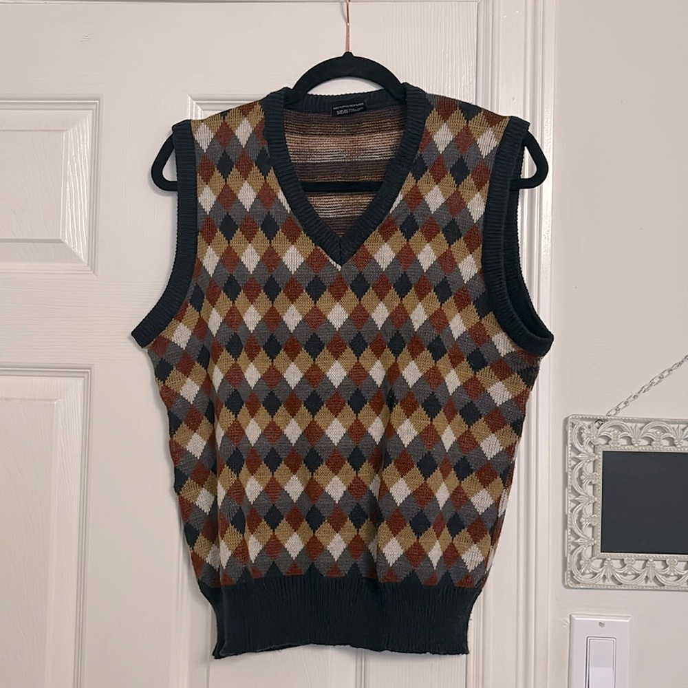 Vintage Argyle Sweater Vest